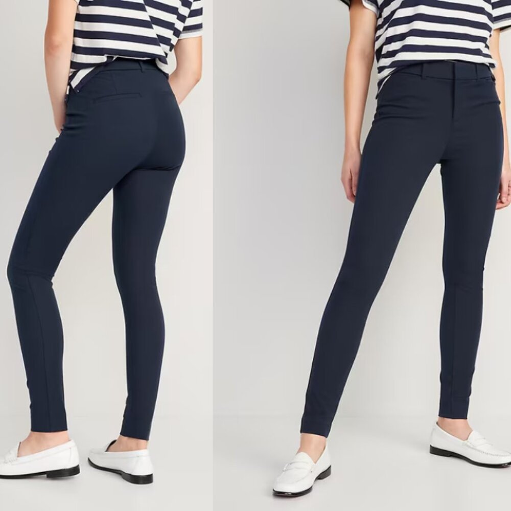 Women`s Old Navy High rise skinny petite 12 Navy Blue Brand New without tags